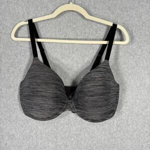 Victorias‎ Secret Bra 38DDD Gray Uplift Semi Demi Convertible Underwire Padded